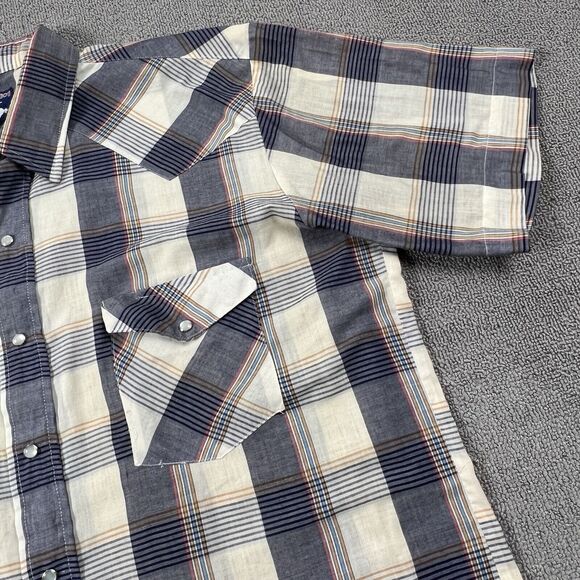 Vintage Chute 1 Shirt Adult Extra Large Plaid Pearl Snap Button Up Western Men's - Picture 4 of 15
